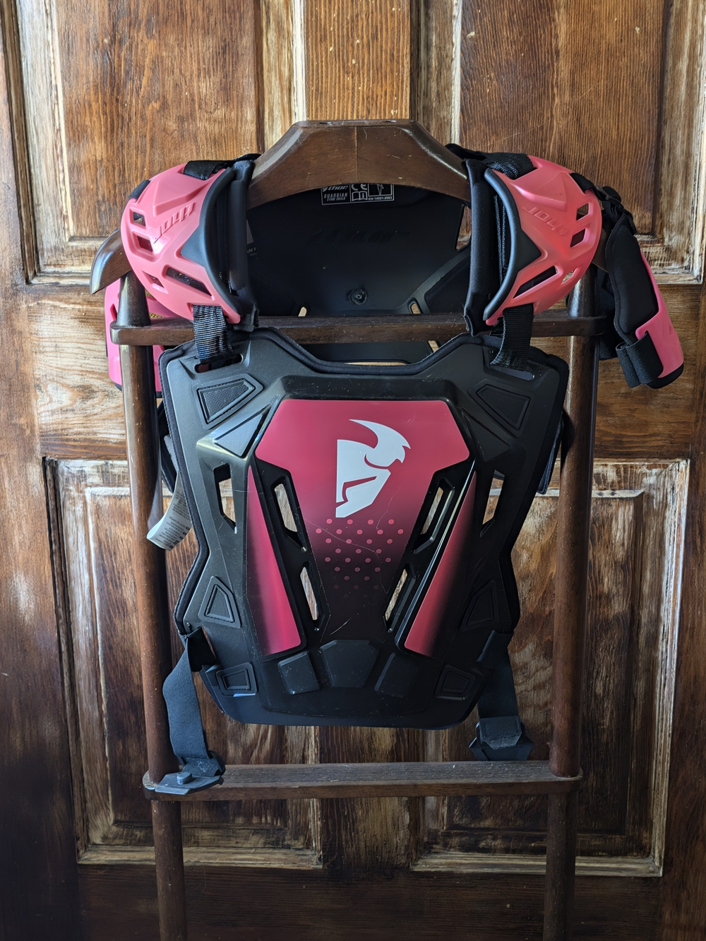 Thor MX Motocross Guardian Roost Deflector/Back Protector (Pink/Black) W M/L